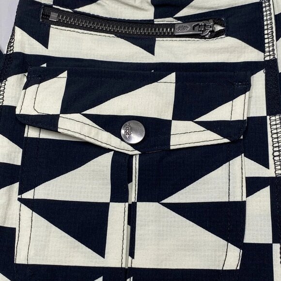 Free People Women’s Off The Grid Wide Leg Pants Size M Black/Beige - Picture 7 of 8